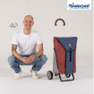 Scala Shopper Plus Oli.P 2.0 - Chariot de courses 2 roues - Bleu - 50 L - Andersen Shopper Manufaktur