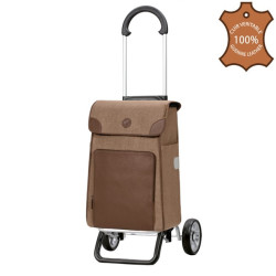 Scala Shopper Plus Elik - Chariot de courses 2 roues - Marron - 38 L - Andersen Shopper Manufaktur