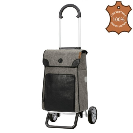 Scala Shopper Plus Elik - Chariot de courses 2 roues - Noir - 38 L - Andersen Shopper Manufaktur