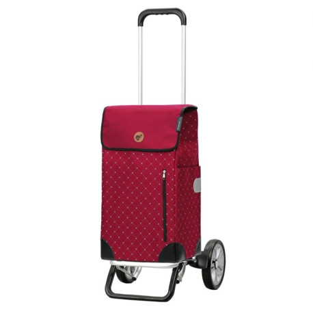 Alu Star Shopper Sofia - Chariot de courses 2 roues - Rouge - 43 L - Andersen Shopper Manufaktur