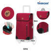 Alu Star Shopper Sofia - Chariot de courses 2 roues - Rouge - 43 L - Andersen Shopper Manufaktur