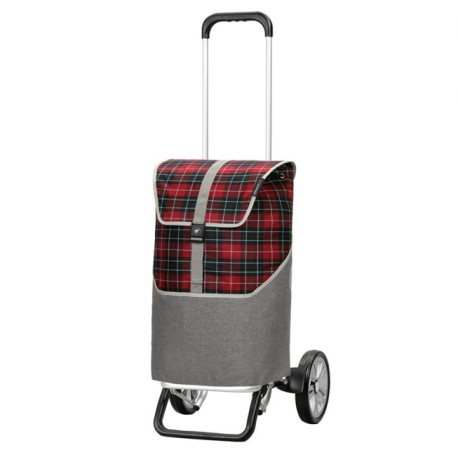 Alu Star Shopper Gese - Chariot de courses 2 roues - Rouge - 46 L - Andersen Shopper Manufaktur