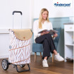 Alu Star Shopper Tyra - Chariot de courses 2 roues - Zèbre - 46 L - Andersen Shopper Manufaktur
