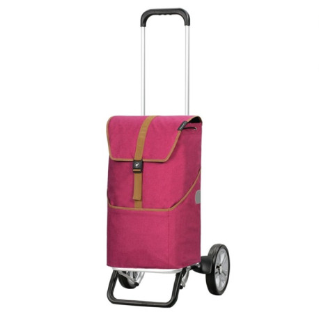 Alu Star Shopper Auke - Chariot de courses 2 roues - Rubis - 46 L - Andersen Shopper Manufaktur