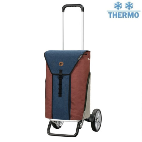 Alu Star Shopper Oli.P 2.0 - Chariot de courses 2 roues - Bleu - 50 L - Andersen Shopper Manufaktur