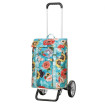 Alu Star Shopper Basil Bloom - Chariot de courses 2 roues - Bleu - 50 L - Andersen Shopper Manufaktur