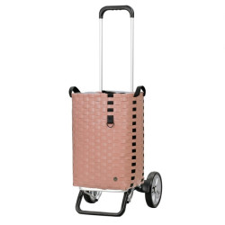 Alu Star Shopper Silja - Chariot de courses 2 roues - Terra Pink - 53 L - Andersen Shopper Manufaktur