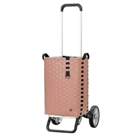 Alu Star Shopper Silja - Chariot de courses 2 roues - Terra Pink - 53 L - Andersen Shopper Manufaktur