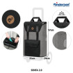 Quattro Shopper Senta 2.0 - Chariot de courses 4 roues - Gris - 49 L - Andersen Shopper Manufaktur