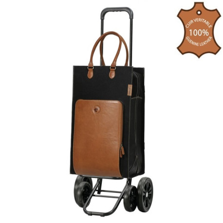 Quattro Shopper Charu - Chariot de courses 4 roues - Marron - 49 L - Andersen Shopper Manufaktur