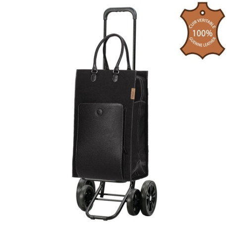 Quattro Shopper Charu - Chariot de courses 4 roues - Noir - 49 L - Andersen Shopper Manufaktur