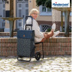 Komfort Shopper Fita - Chariot de courses avec siège- Bleu - 47 L - Andersen Shopper Manufaktur
