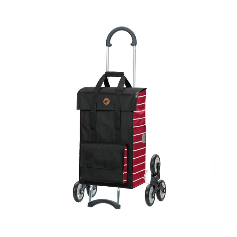 Treppensteiger Scala Shopper Jella - Chariot de courses 6 roues - Rouge - 49 L - Andersen Shopper Manufaktur