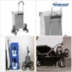 Treppensteiger Scala Shopper Jella - Chariot de courses 6 roues - Bleu - 49 L - Andersen Shopper Manufaktur