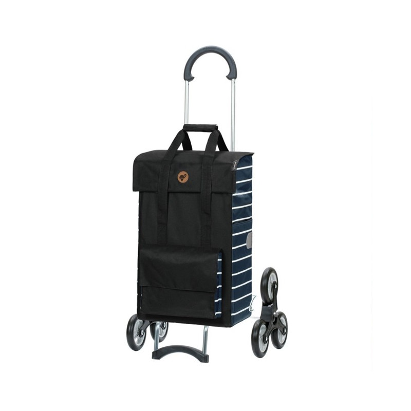 Treppensteiger Scala Shopper Jella - Chariot de courses 6 roues - Bleu - 49 L - Andersen Shopper Manufaktur