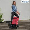 Treppensteiger Scala Shopper Sofia - Chariot de courses 6 roues - Rouge - 43 L - Andersen Shopper Manufaktur