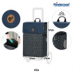 Treppensteiger Royal Shopper Fita - Chariot de courses 6 roues - Bleu - 47 L - Andersen Shopper Manufaktur