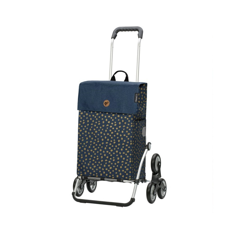 Treppensteiger Royal Shopper Fita - Chariot de courses 6 roues - Bleu - 47 L - Andersen Shopper Manufaktur