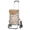 Treppensteiger Royal Shopper Tyra - Chariot de courses 6 roues - Zèbre - 46 L - Andersen Shopper Manufaktur