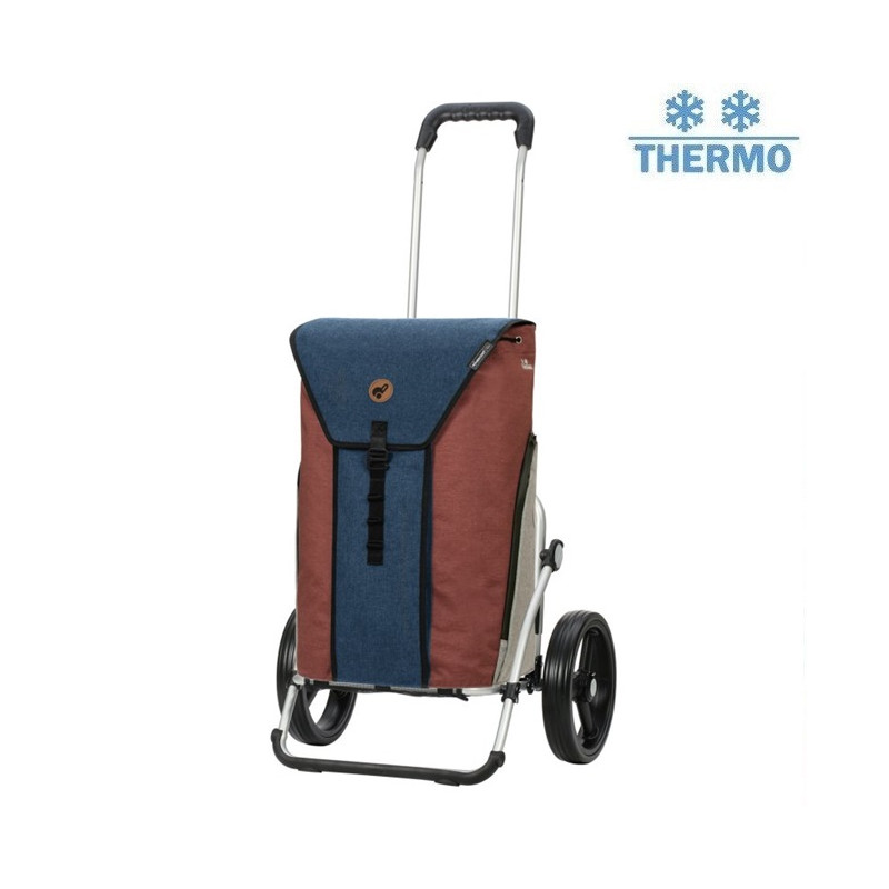 Royal Shopper Oli.P 2.0 - Chariot de courses 2 roues - Bleu - 50 L - Andersen Shopper Manufaktur