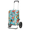 Royal Shopper Basil Bloom - Chariot de courses 2 roues - Bleu - 50 L - Andersen Shopper Manufaktur
