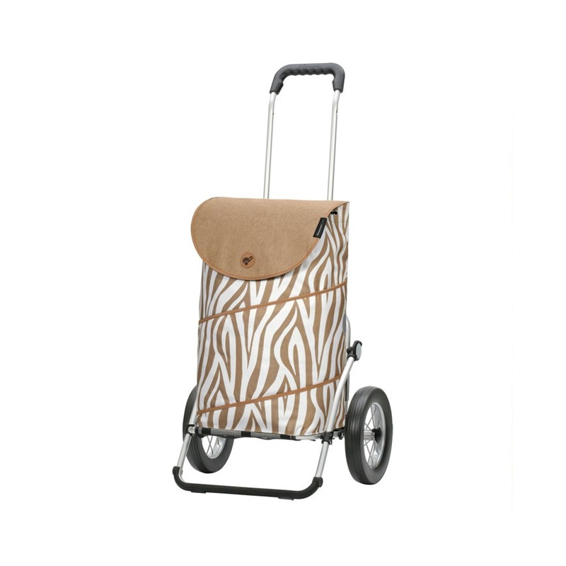 Royal Shopper Tyra - Chariot de courses 2 roues - Zebre - 46 L - Andersen Shopper Manufaktur