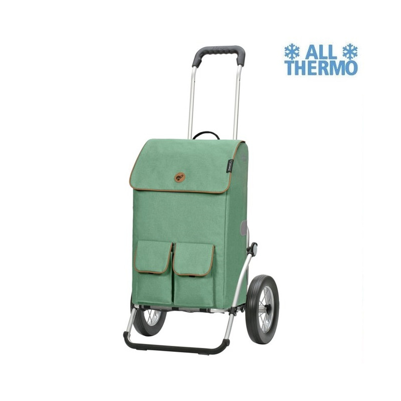 Royal Shopper Ipek Ma - Chariot de courses 2 roues - Sauge - 42 L - Andersen Shopper Manufaktur