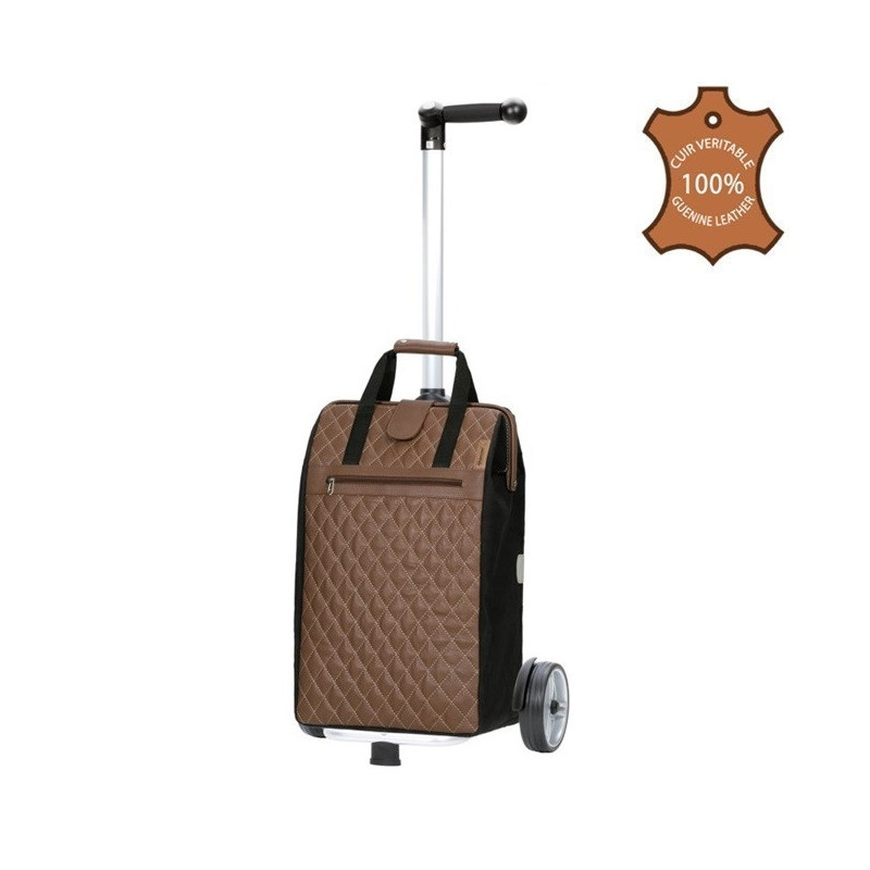 Unus Shopper Inra - Chariot de courses 2 roues - Marron - 44 L - Andersen Shopper Manufaktur