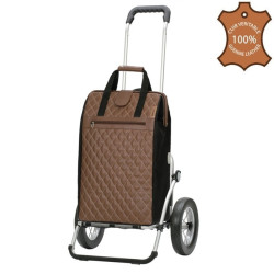 Royal Shopper Inra - Chariot de courses 2 roues - Marron - 44 L - Andersen Shopper Manufaktur