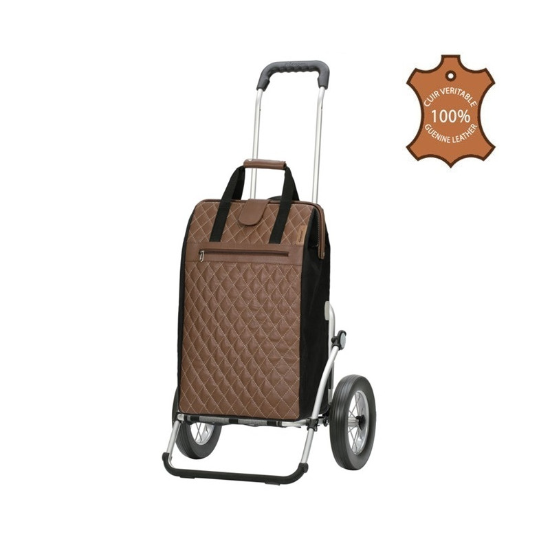 Royal Shopper Inra - Chariot de courses 2 roues - Marron - 44 L - Andersen Shopper Manufaktur