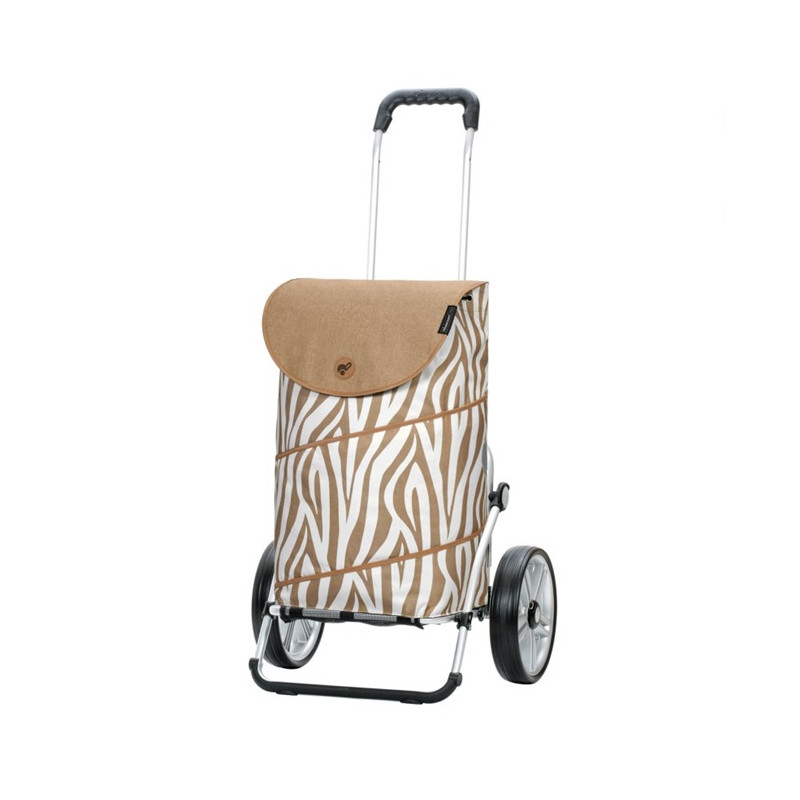 Royal Shopper Tyra - Chariot de courses 2 roues - Zèbre - 46 L - Andersen Shopper Manufaktur