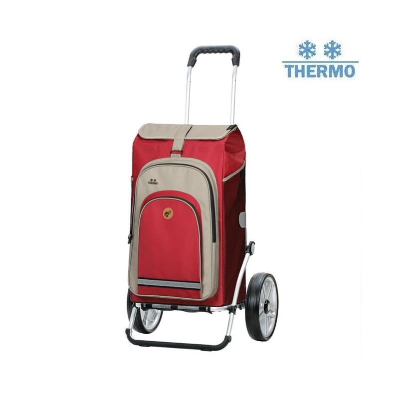 Royal Shopper Hydro 2.1 - Chariot de courses 2 roues - Rouge- 62 L- Andersen Shopper Manufaktur