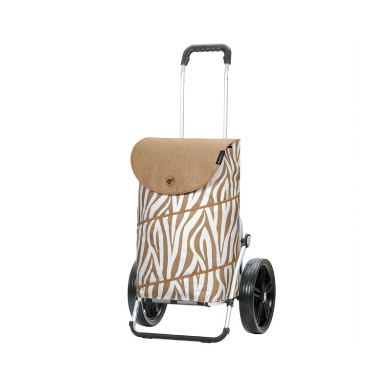 Royal Shopper Tyra - Chariot de courses 2 roues - Zèbre - 46 L - Andersen Shopper Manufaktur