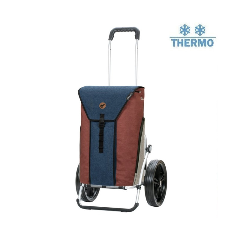Royal Shopper Oli.P 2.0 - Chariot de courses 2 roues - Bleu - 50 L - Andersen Shopper Manufaktur