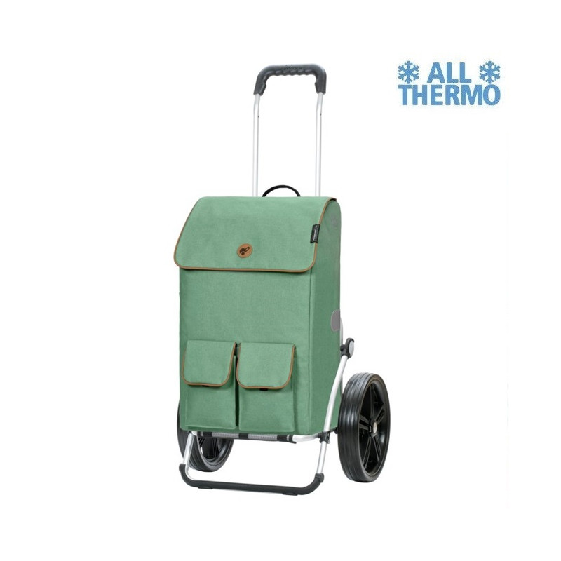 Royal Shopper Ipek Ma - Chariot de courses 2 roues - Sauge - 42 L - Andersen Shopper Manufaktur
