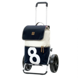 Royal Shopper 360° Mole - Chariot de courses 2 roues - Bleu - 41 L - Andersen Shopper Manufaktur