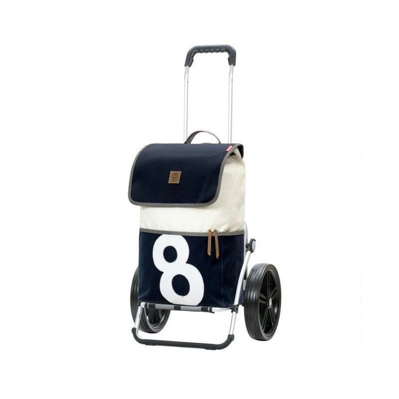 Royal Shopper 360° Mole - Chariot de courses 2 roues - Bleu - 41 L - Andersen Shopper Manufaktur