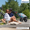 Royal Shopper Basil Bloom - Chariot de courses 2 roues - Bleu - 50 L - Andersen Shopper Manufaktur