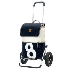 Royal Shopper 360° Mole - Chariot de courses 2 roues - Bleu - 41 L - Andersen Shopper Manufaktur