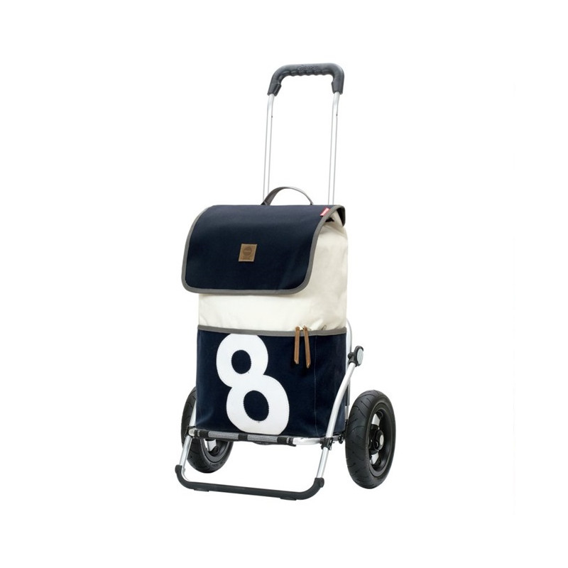 Royal Shopper 360° Mole - Chariot de courses 2 roues - Bleu - 41 L - Andersen Shopper Manufaktur