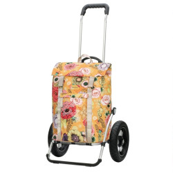 Royal Shopper Basil Bloom - Chariot de courses 2 roues - Jaune - 50 L - Andersen Shopper Manufaktur