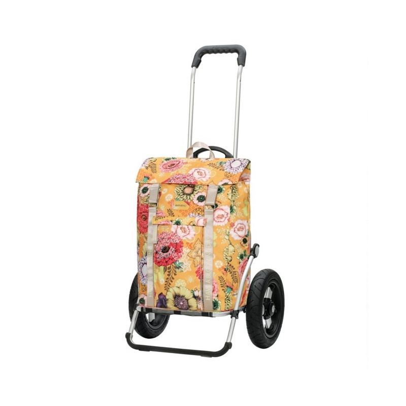 Royal Shopper Basil Bloom - Chariot de courses 2 roues - Jaune - 50 L - Andersen Shopper Manufaktur