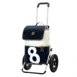 Royal Shopper 360° Mole - Chariot de courses 2 roues - Bleu - 41 L - Andersen Shopper Manufaktur