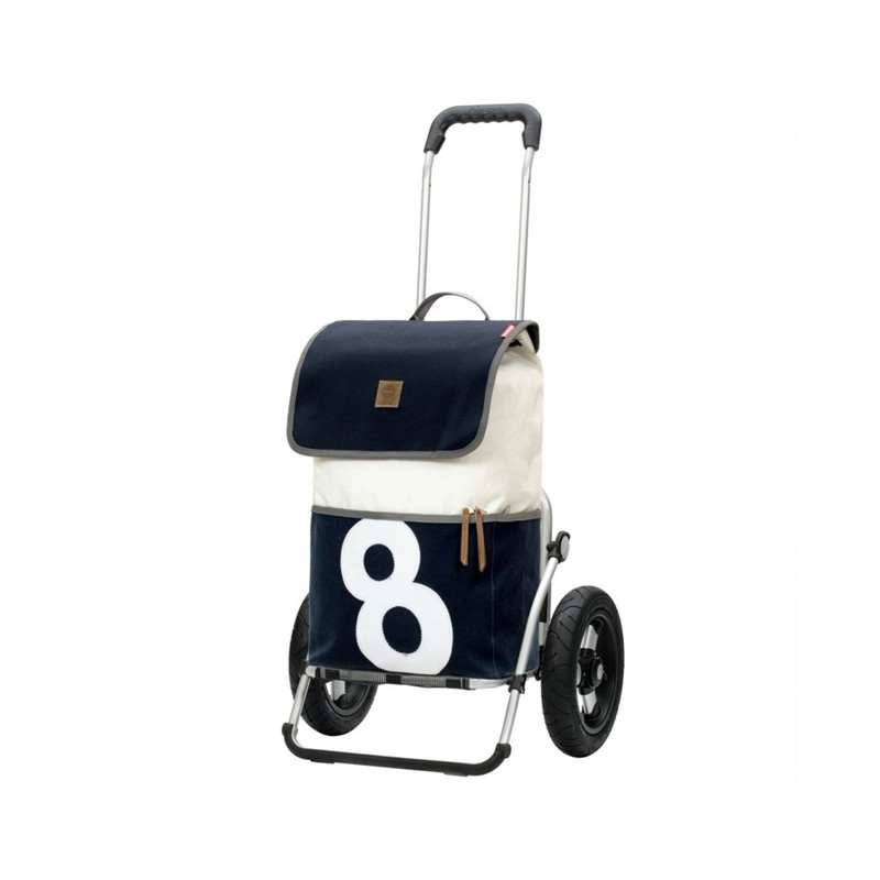 Royal Shopper 360° Mole - Chariot de courses 2 roues - Bleu - 41 L - Andersen Shopper Manufaktur