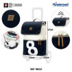Royal Shopper 360° Mole - Chariot de courses 2 roues - Bleu - 41 L - Andersen Shopper Manufaktur