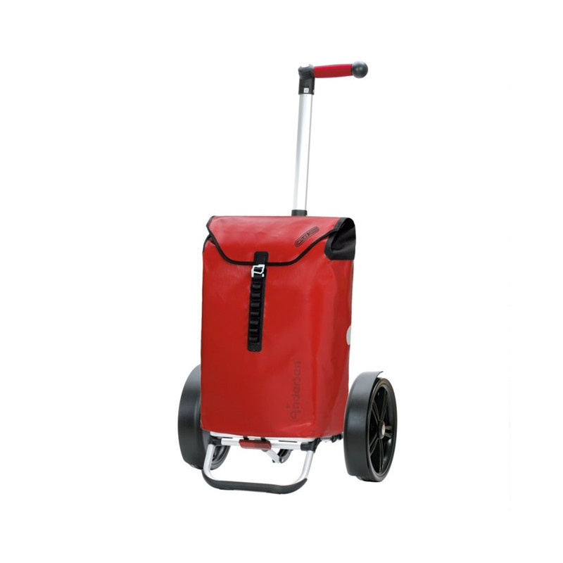 Tura Shopper Ortlieb - Chariot de courses 2 roues - Rouge - 49 L - Andersen Shopper Manufaktur