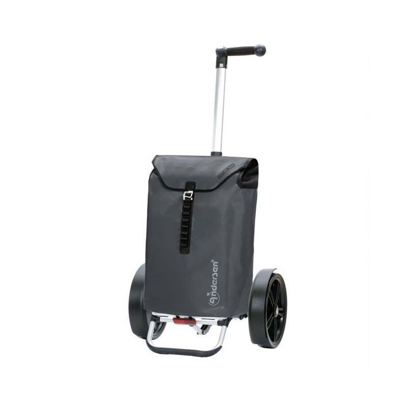 Tura Shopper Ortlieb - Chariot de courses 2 roues - Anthracite - 49 L - Andersen Shopper Manufaktur