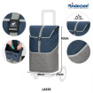 Tura Shopper Lasse - Chariot de courses 2 roues - Bleu - 59 L - Andersen Shopper Manufaktur