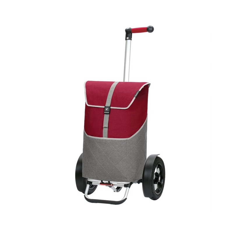 Tura Shopper Lasse - Chariot de courses 2 roues - Rouge - 59 L - Andersen Shopper Manufaktur
