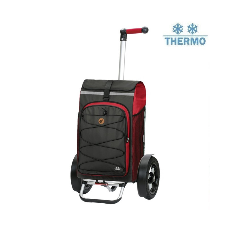 Tura Shopper Fado 2.1 - Chariot de courses 2 roues - Rouge - 74 L - Andersen Shopper Manufaktur